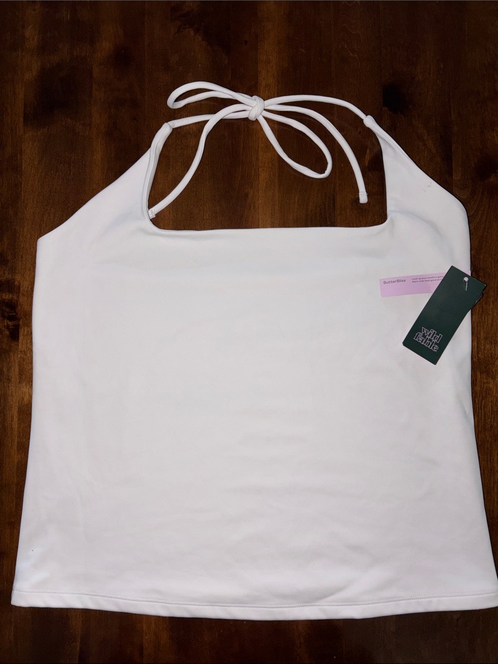 Wild Fable ButterBliss White Halter Top Tie Tank NWT Women’s size XXL